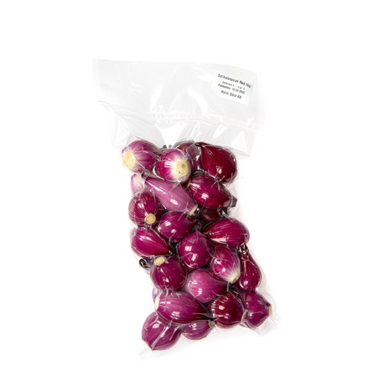 LØK RØD DELIKAT. SKRELT. 4x1 KG