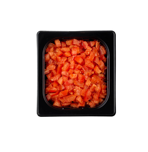 Tomat ternet 10x10MM  1/6 GN 800 g  Salatbar vare