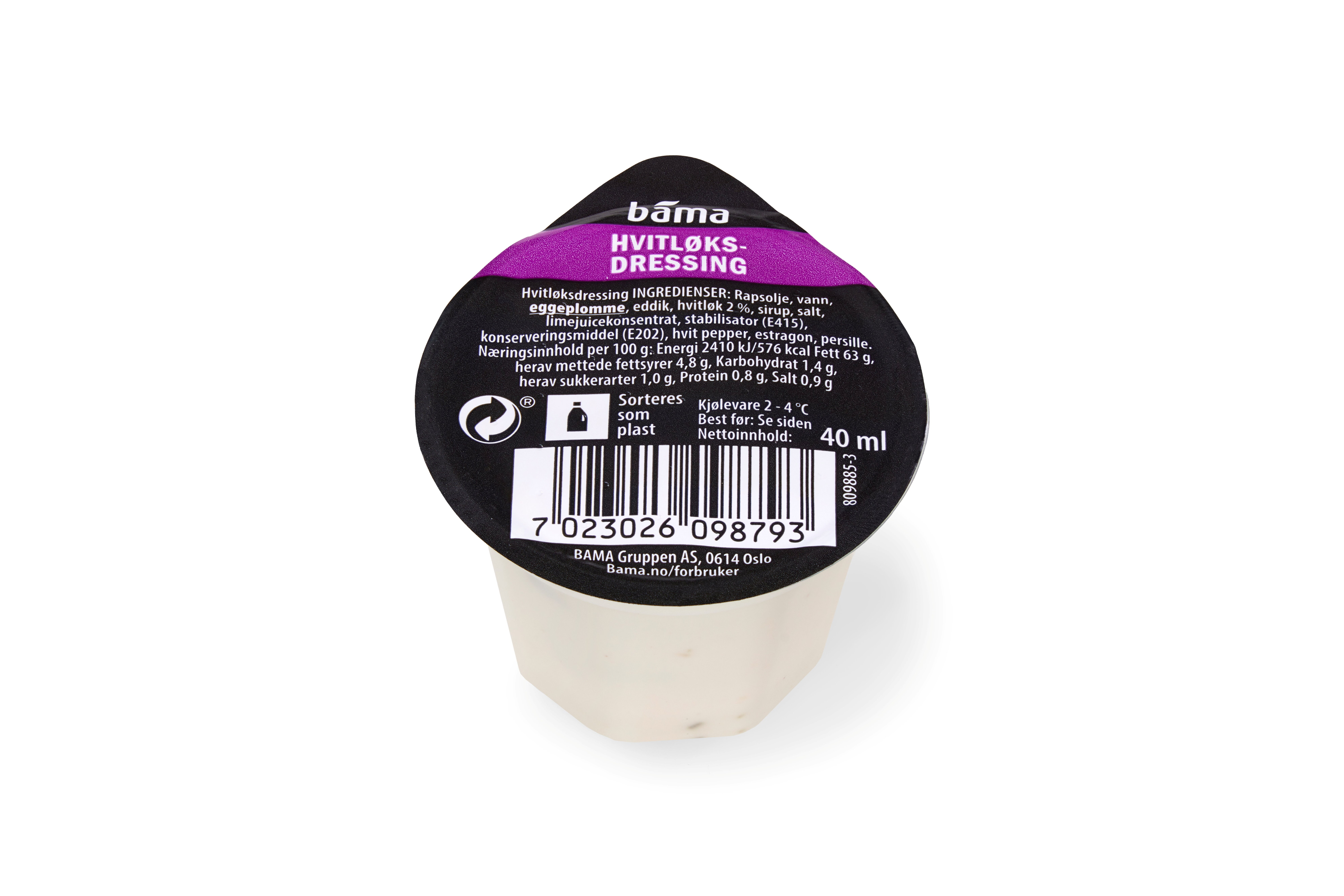 HVITLØKSDRESSING 40 ML/BE