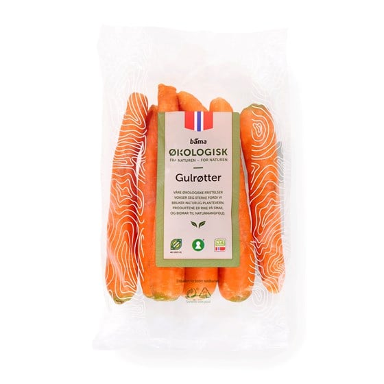 Gulrot økologisk 750 gram
