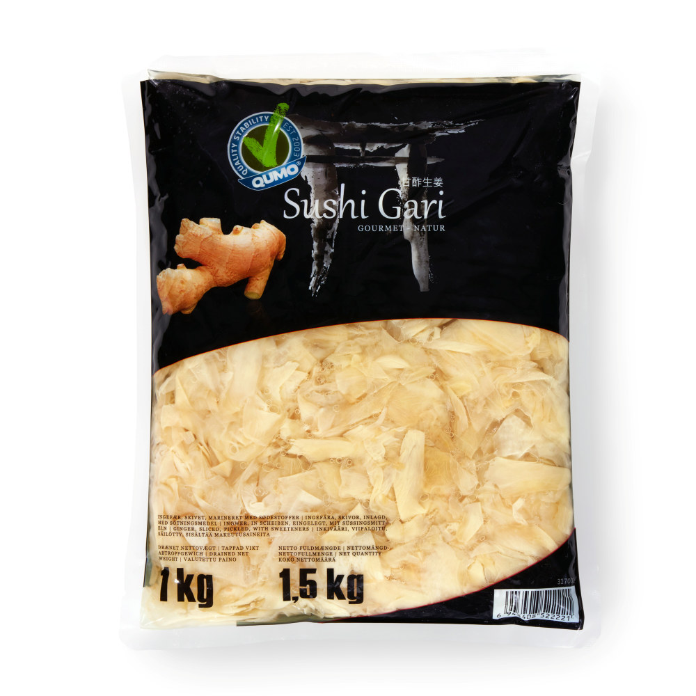 Ingefær syltet  hvit 1 kg.