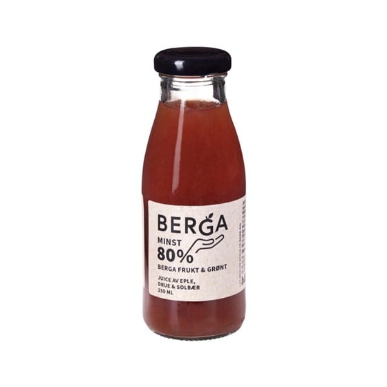 Berga eple, drue, solbær juice 0,25 L