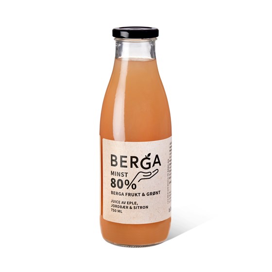 Berga eple, jordbær og sitron juice 0,75L