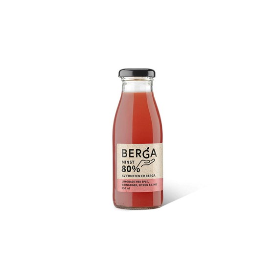 Berga limonade bringebær, sitron 0,25 L