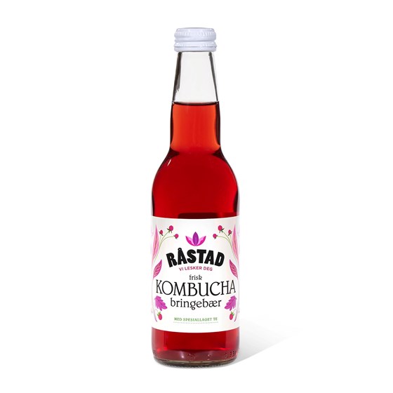 Råstad Kombucha Bringebær 0,33 L