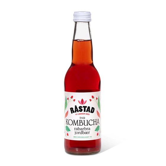 Råstad Kombucha Jordb/Rabarbra 0,33 L