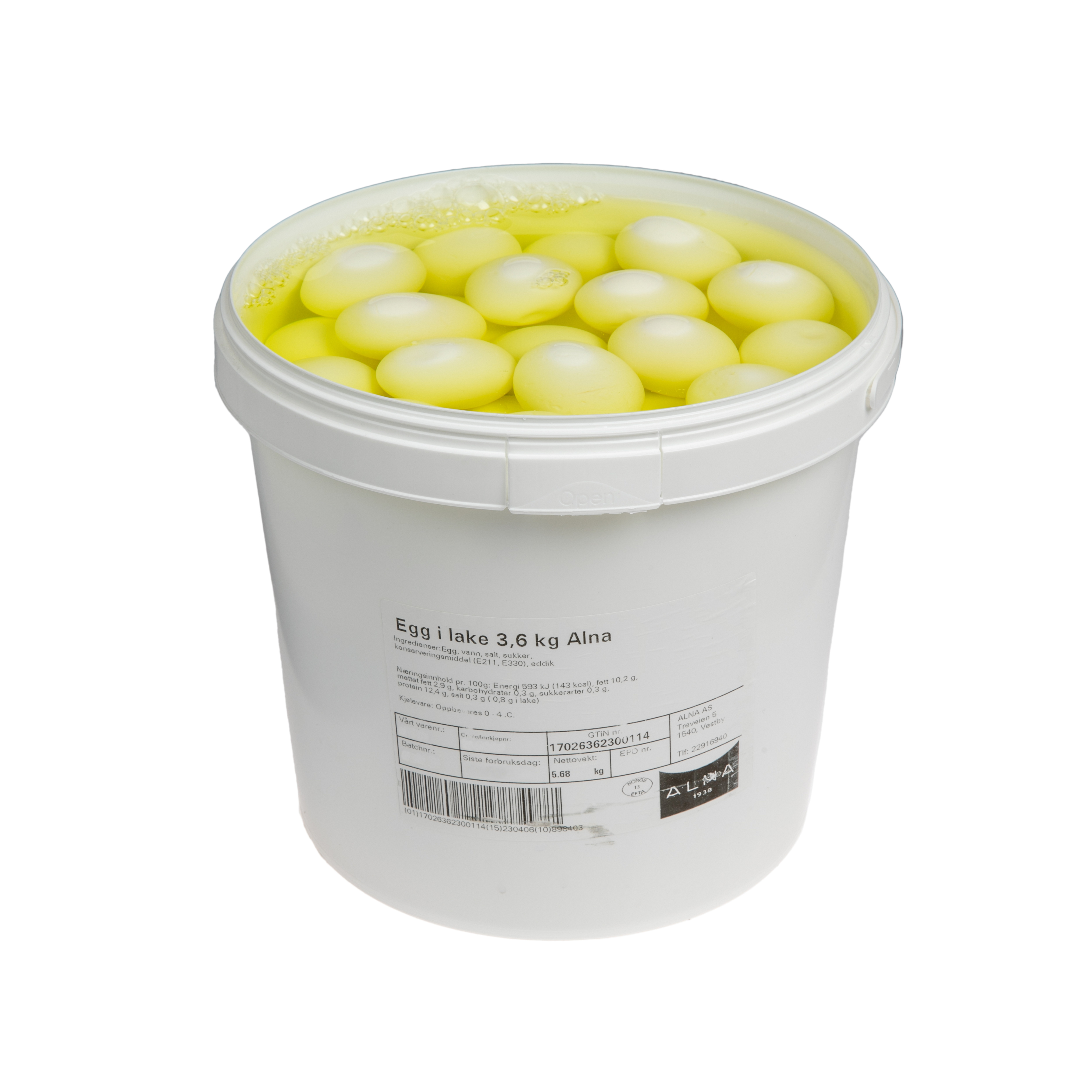 Kokte Skrelte Egg Frittg. 4 kg