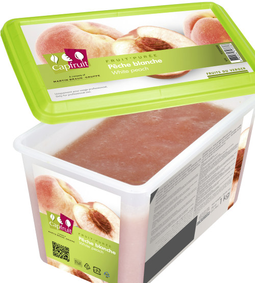 Hvit fersken puré dypfryst 2kg