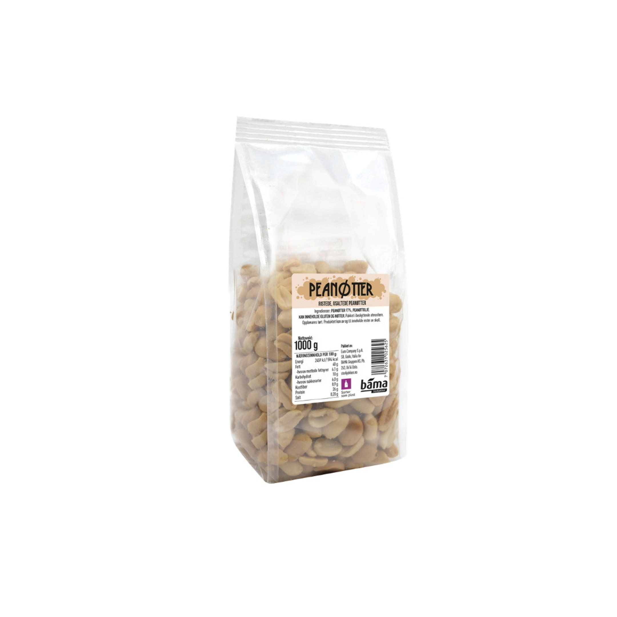 PEANØTTER U/SALT 1 KG
