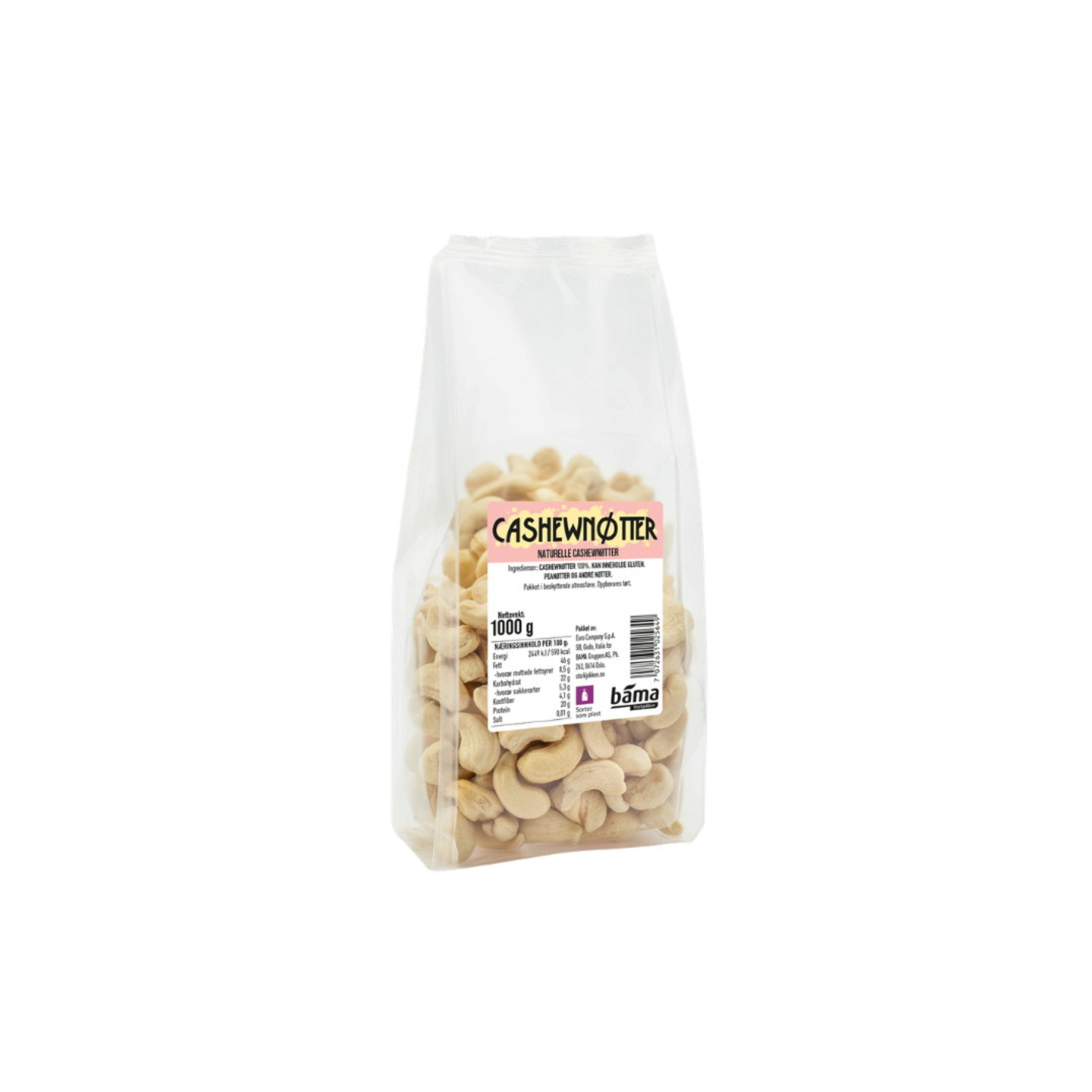 CASHEW RÅ/USALTET 1 KG