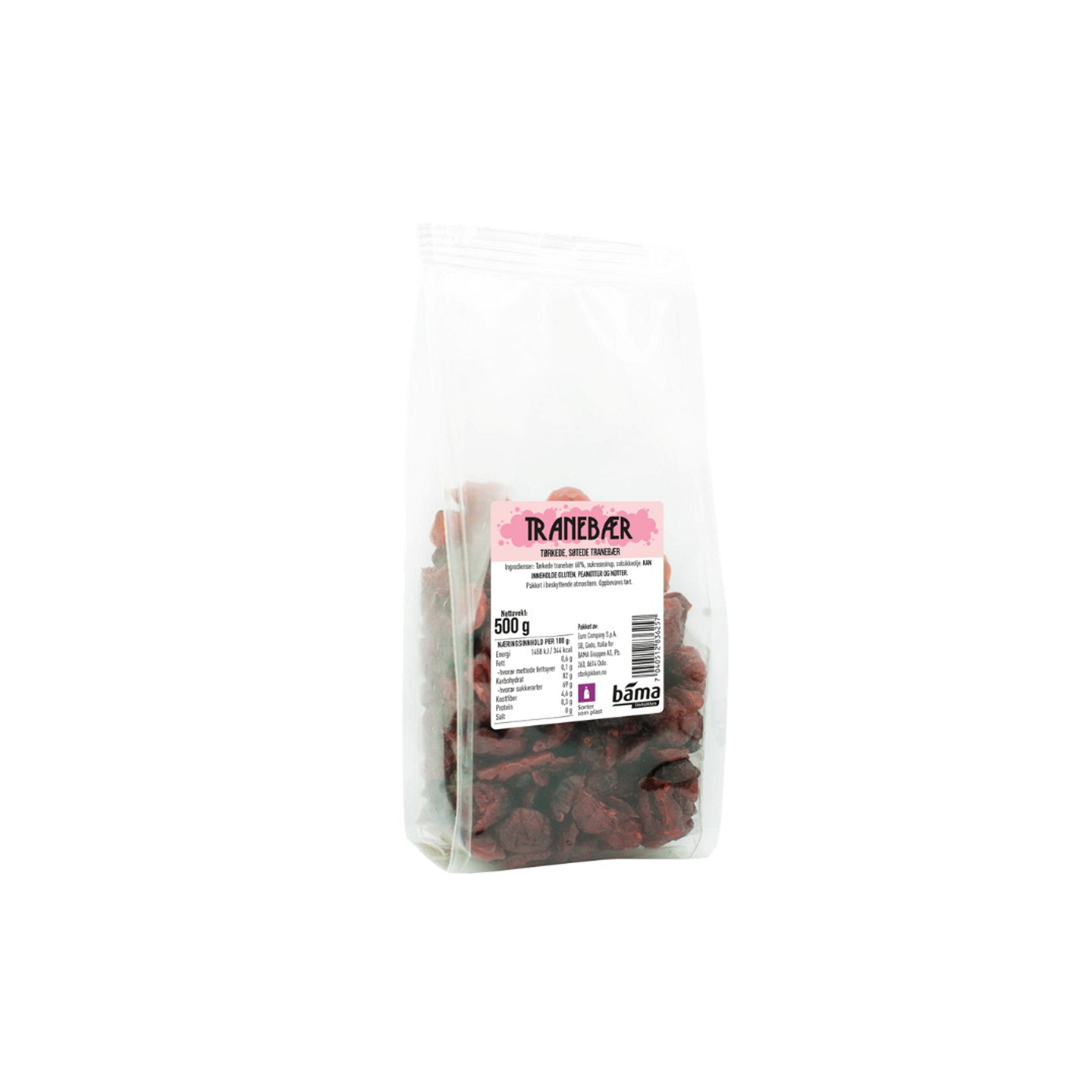 TRANEBÆR TØRKET 500GR