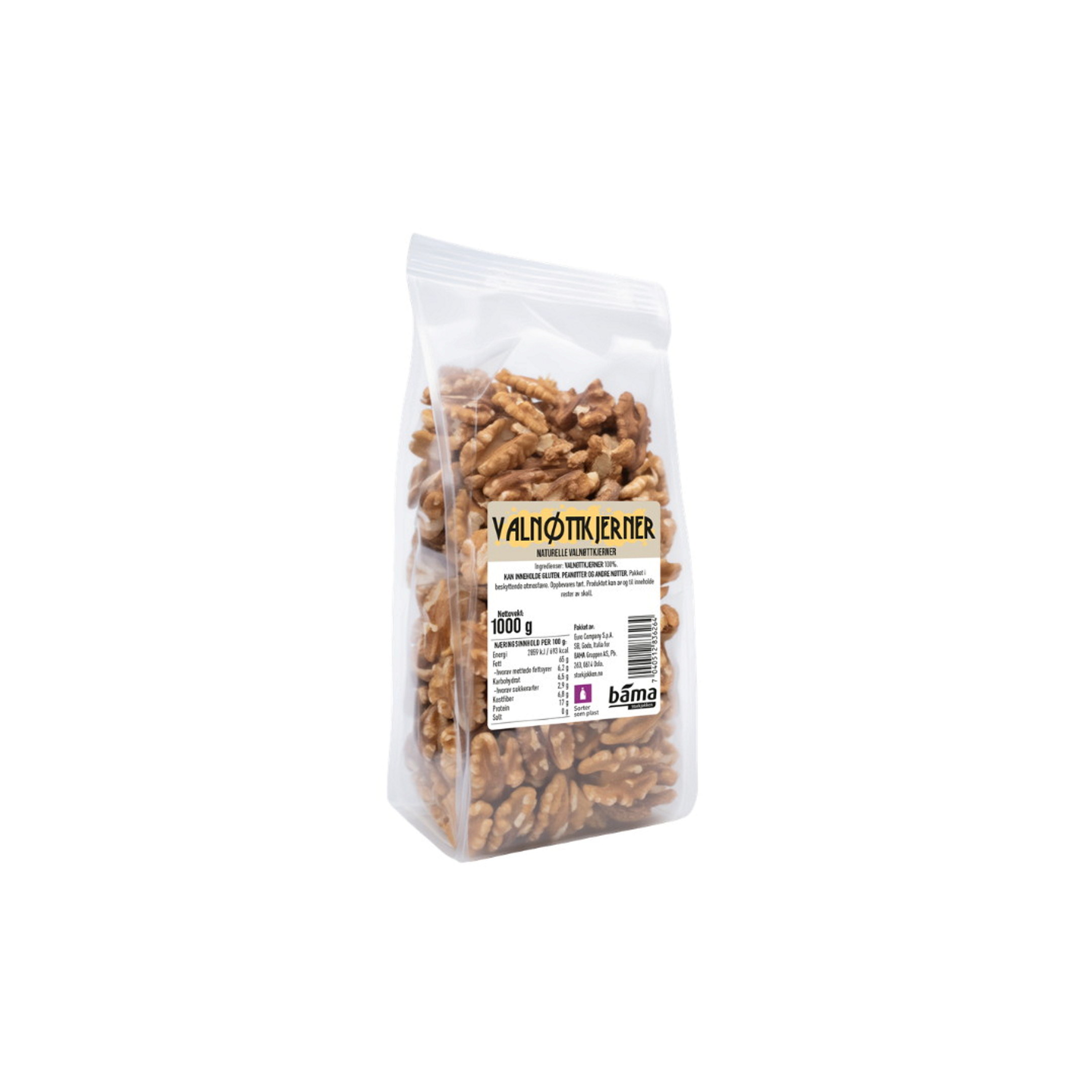 VALNØTTKJERNER HALVE 8x1 KG